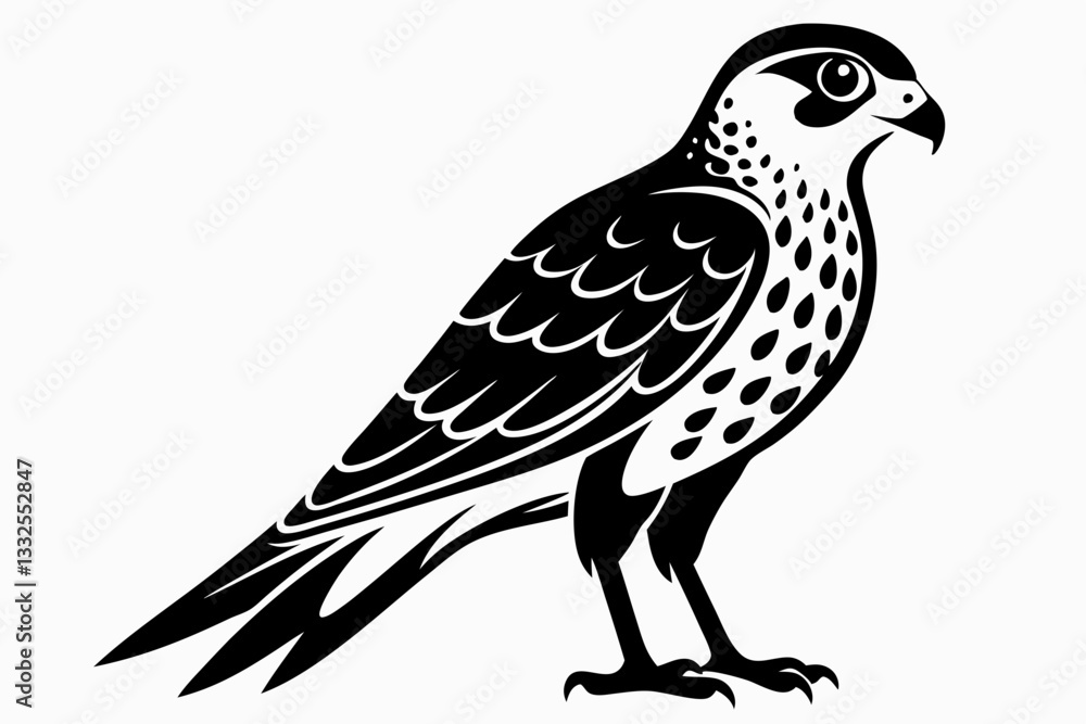 kestrel bird line art silhouette vector illustration kestrel bird line art silhouette vector illustration