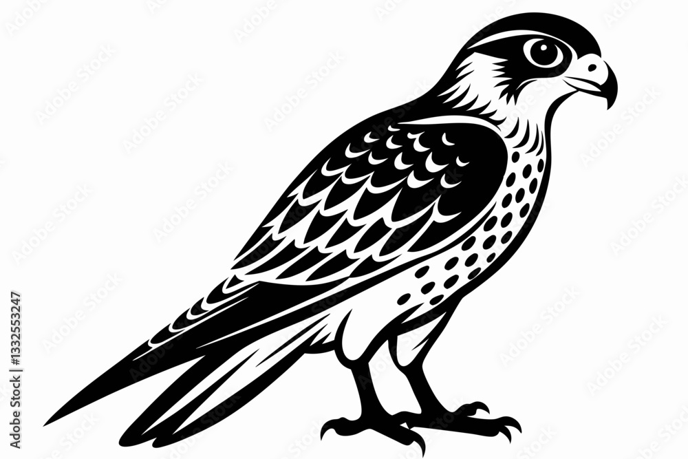 kestrel bird line art silhouette vector illustration kestrel bird line art silhouette vector illustration