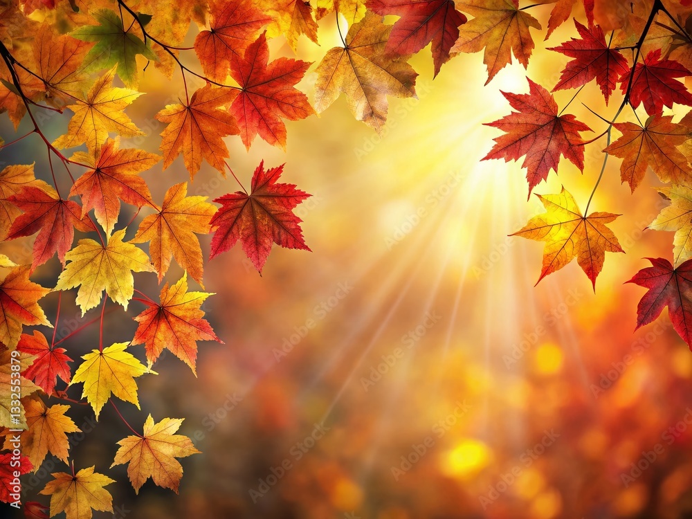 Vibrant Autumn Leaves: Colorful Fall Foliage Background Image Vibrant Autumn Leaves: Colorful Fall Foliage Background Image