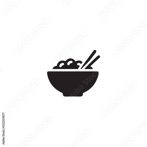  bowl meal icon on white background