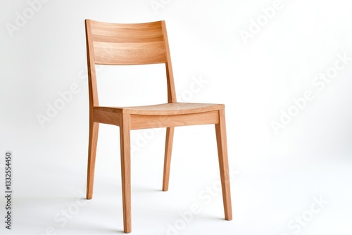 Wallpaper Mural elegant wooden chair standing alone on pristine white background Torontodigital.ca