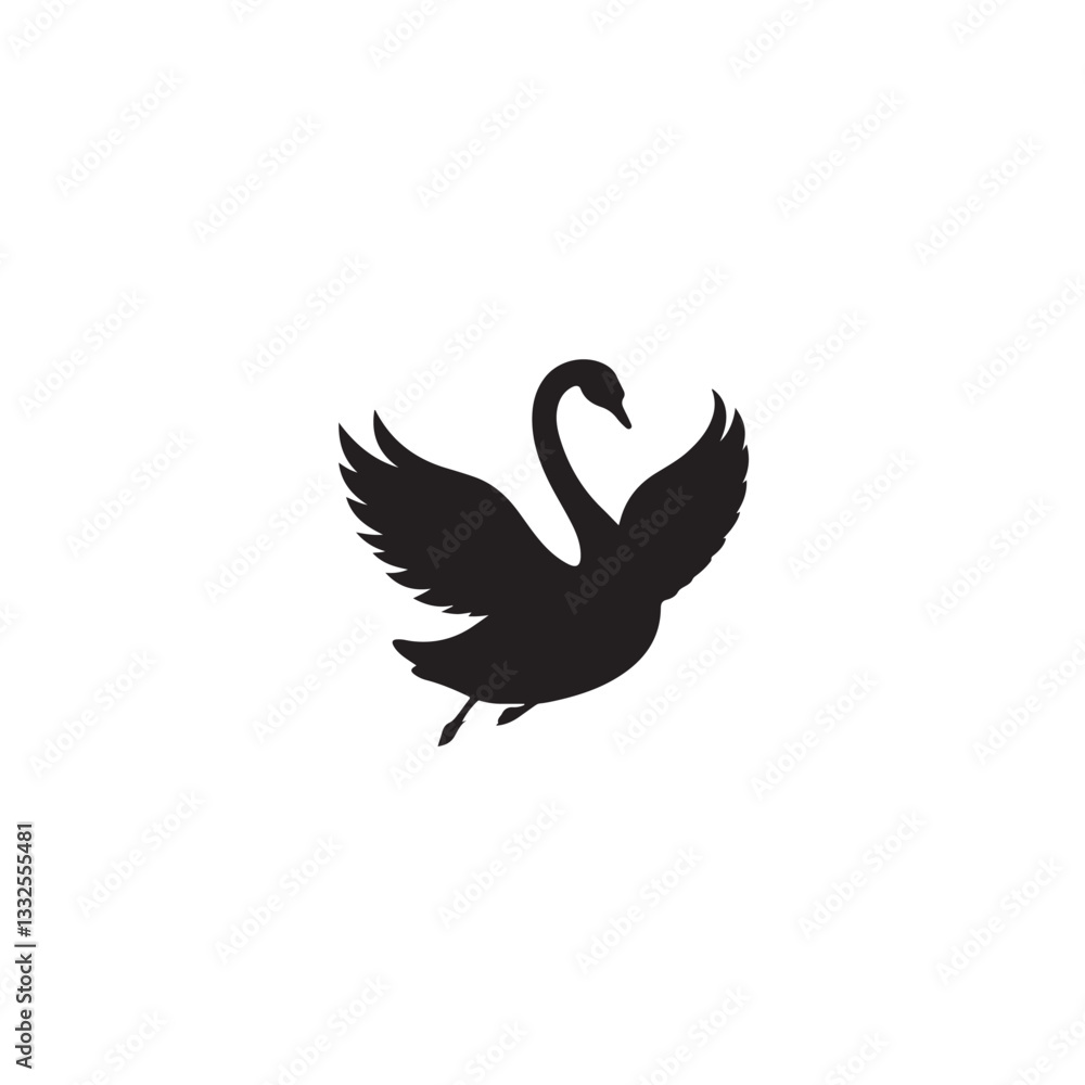 Fototapeta premium elegant swan icon vector image