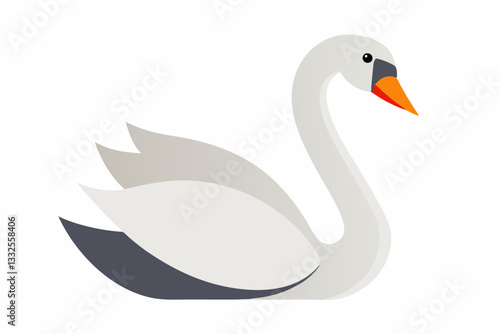 Trumpeter Swan Creative Vector Design