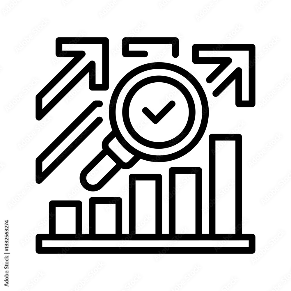 Forecasting line icon. linear style sign for mobile concept and web design. Outline vector icon. Symbol, logo illustration. Vector graphic Forecasting line icon. linear style sign for mobile concept and web design. Outline vector icon. Symbol, logo illustration. Vector graphic