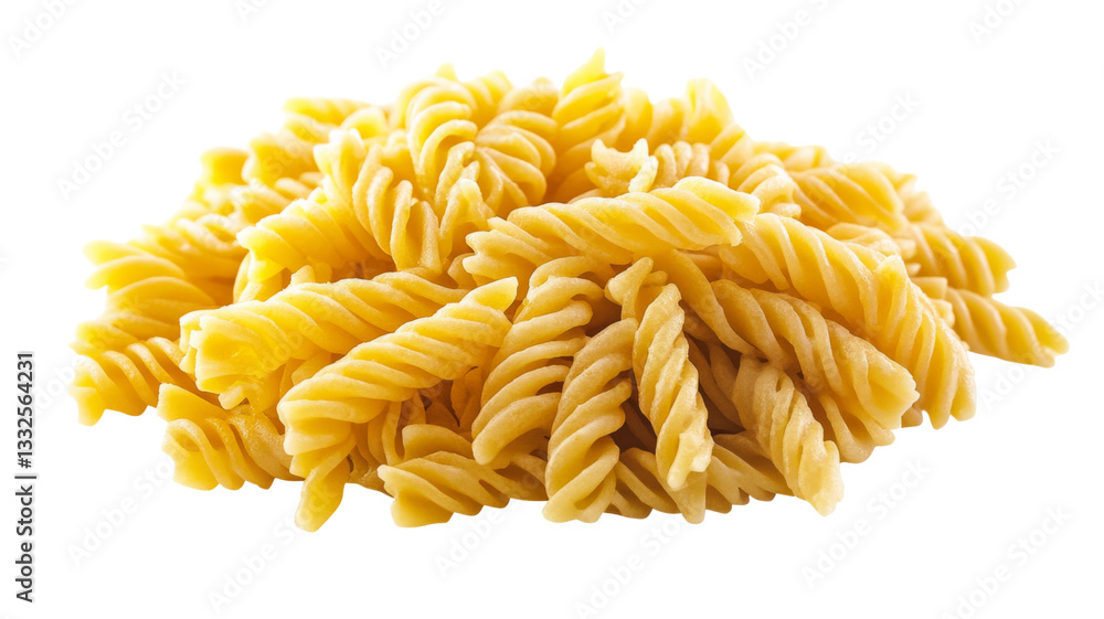 Pile of rotini pasta isolated on transparent background Pile of rotini pasta isolated on transparent background