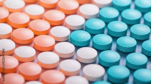 Colorful Pharmaceutical Tablets Medical Pills Healthcare Background