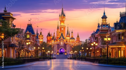 Shanghai Disneyland Enchanted Sunset: A Magical Evening at the Castle