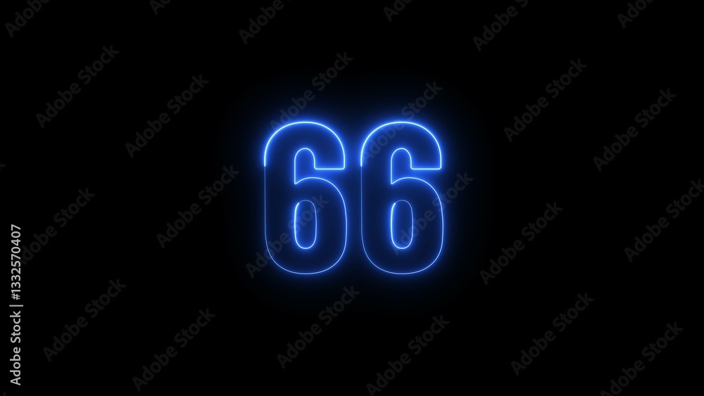 Abstract glowing neon business 66 number concept illustration background. Abstract glowing neon business 66 number concept illustration background.