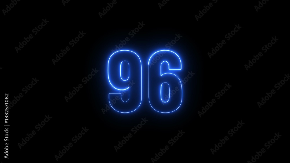 Abstract glowing neon business 96 number concept illustration background. Abstract glowing neon business 96 number concept illustration background.