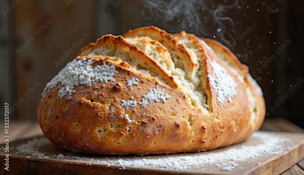 Rustic Artisan Bread with Butter
