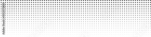 Set of halftone dots gradient pattern texture isolated on white background. Straight dotted spots using halftone circle dot raster texture. Vector blot half tone collection.