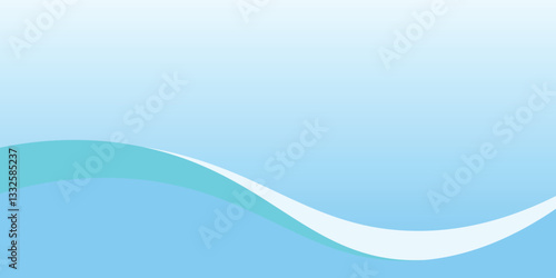 Abstract white wavy glowing lines on a blue background. Futuristic digital high-technology pattern simple for banner and poster