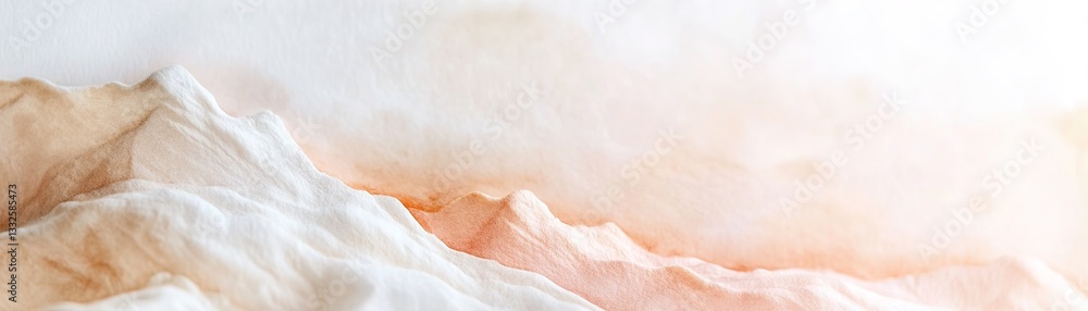 Fototapeta premium This soft watercolor blend features a harmonious mix of golden yellow, pale peach, and warm beige, resembling a calming sunrise. Ideal for wellness themes and uplifting designs