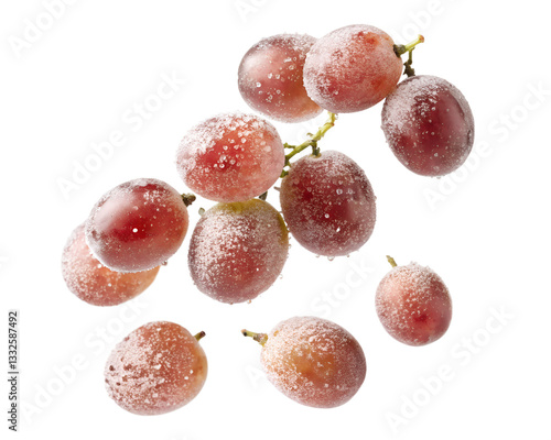 A Collection of Plump Juicy Grapes Floating in Mid-Air – Sweet and Fresh
