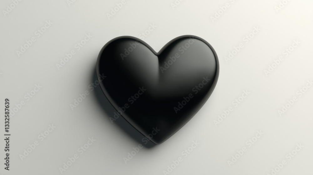 Minimalistic black heart icon on a plain background, representing love, affection, and emotion in a clean, modern design. Minimalistic black heart icon on a plain background, representing love, affection, and emotion in a clean, modern design.