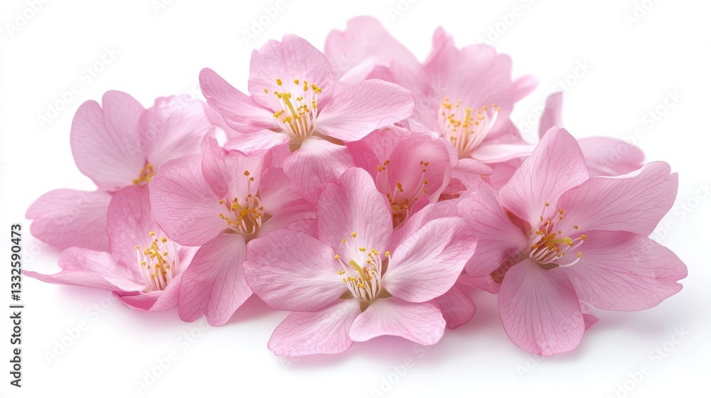 Beautiful sakura flowers isolated on white Beautiful sakura flowers isolated on white