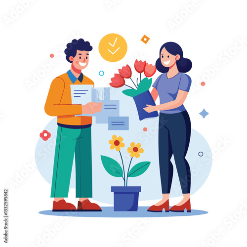 Employee appreciation vector illustration