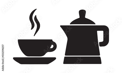 Creative Coffee Silhouette Vector Illustration for Branding and Art