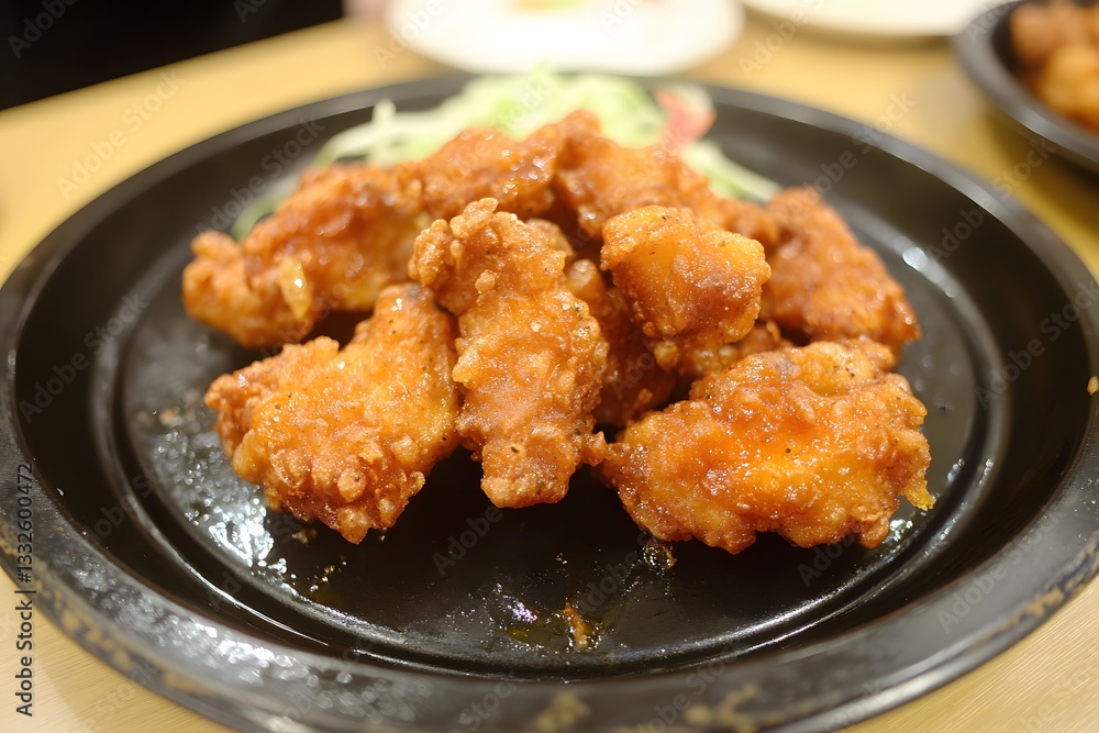 Delicious Crispy Fried Chicken Plate Asian Cuisine Food Photography Delicious Crispy Fried Chicken Plate Asian Cuisine Food Photography
