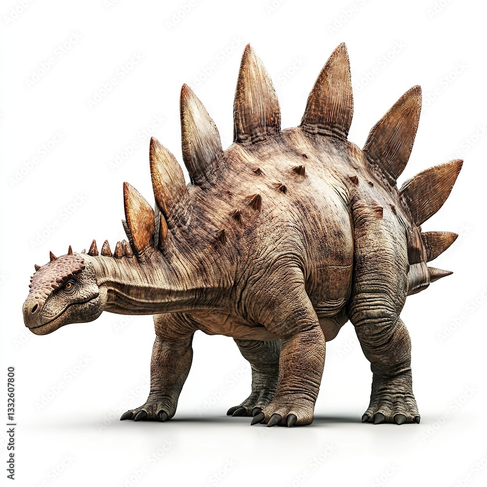 Fototapeta premium Photo of Dinosaur Stegosaurus isolated on white background