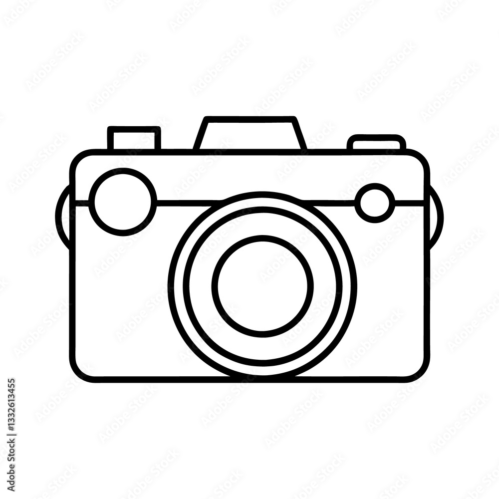 Vector digital camera icon illustration Vector digital camera icon illustration