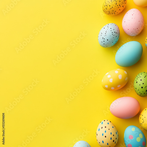 Plakat background concept with easter eggs 