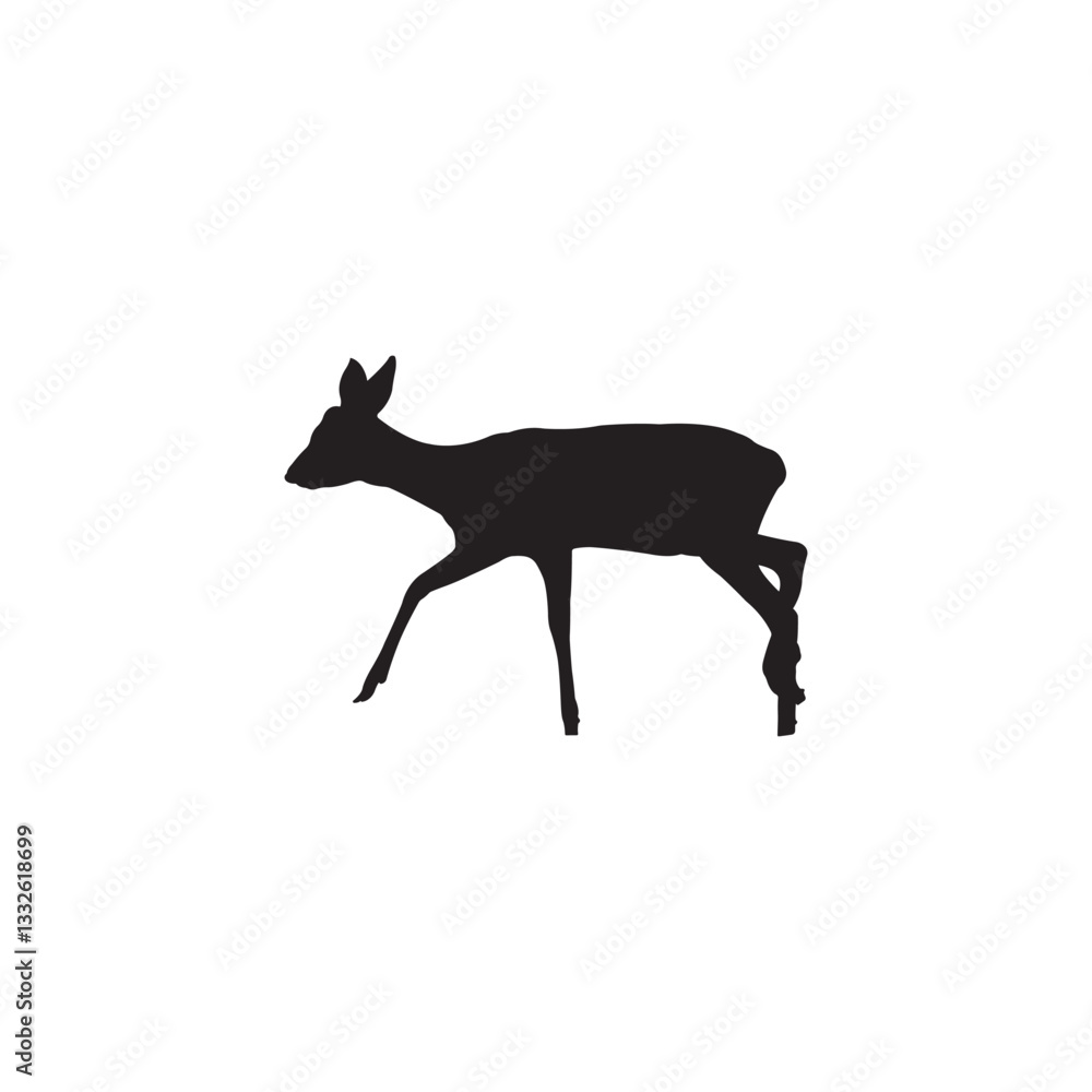 Adorable Baby Deer Silhouette for Kids, Stickers, and Fun Illustrations Adorable Baby Deer Silhouette for Kids, Stickers, and Fun Illustrations