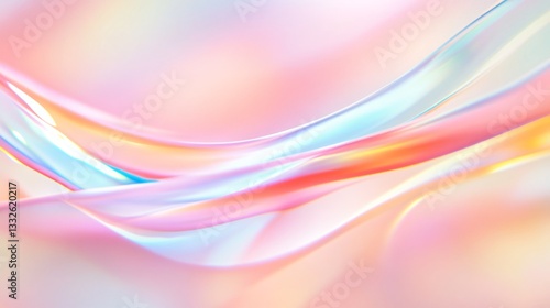 Soft pastel fabric draped elegantly, flowing colors create a serene atmosphere, ideal for background design or artistic projects.