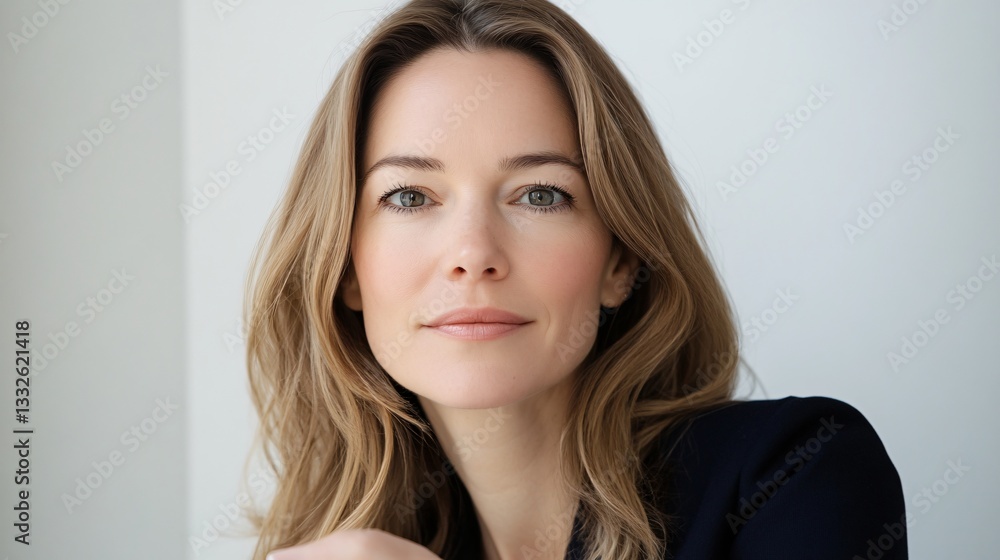 Confident professional woman, light brown hair, natural makeup, friendly expression, perfect for corporate or personal branding. Confident professional woman, light brown hair, natural makeup, friendly expression, perfect for corporate or personal branding.
