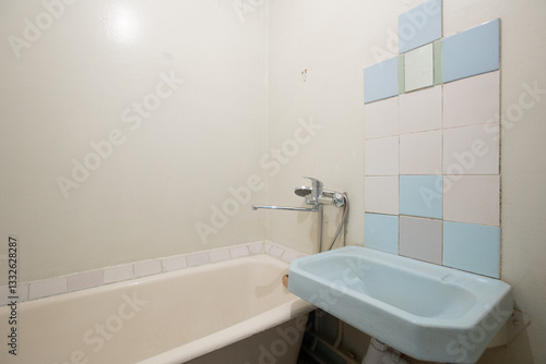 Wallpaper Mural modern bathroom room with toilet and washing machine Torontodigital.ca