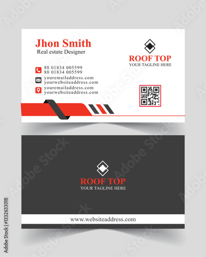 Vector print ready real estate visiting card design template