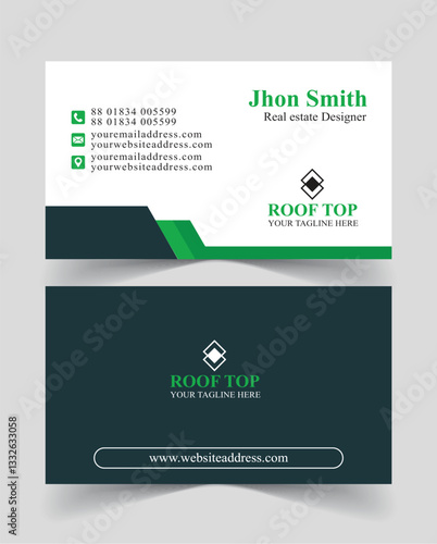 Vector print ready real estate visiting card design template