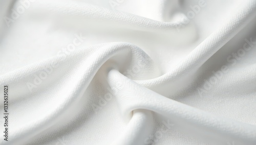 Crisp white linen, subtle texture, close-up weave , craft, bright