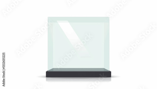 Elegant glass display case showcasing minimalistic design, modern decor