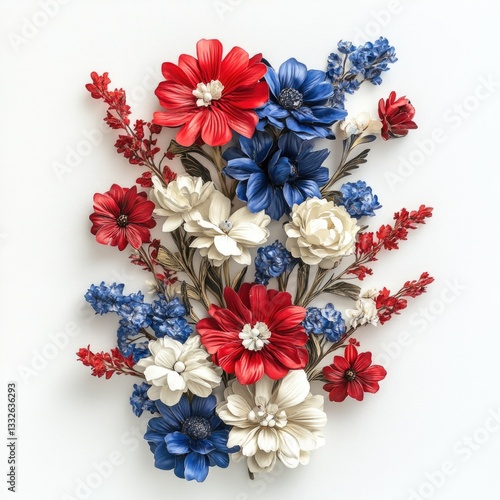 USA Flag Flower Arrangement