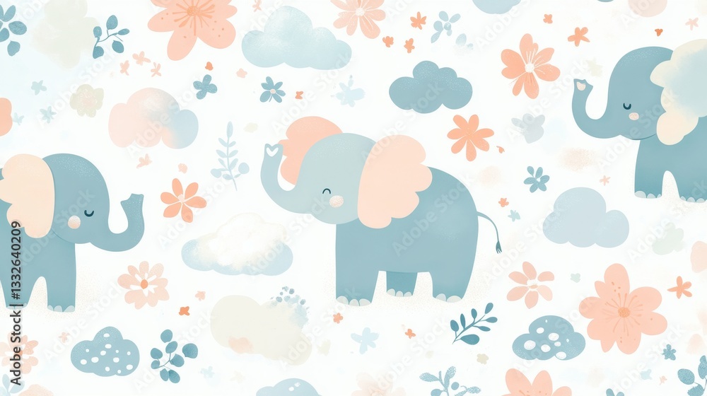 Playful elephant pattern jungle gigapixel art vibrant environment close-up tiny elephants in delight Playful elephant pattern jungle gigapixel art vibrant environment close-up tiny elephants in delight
