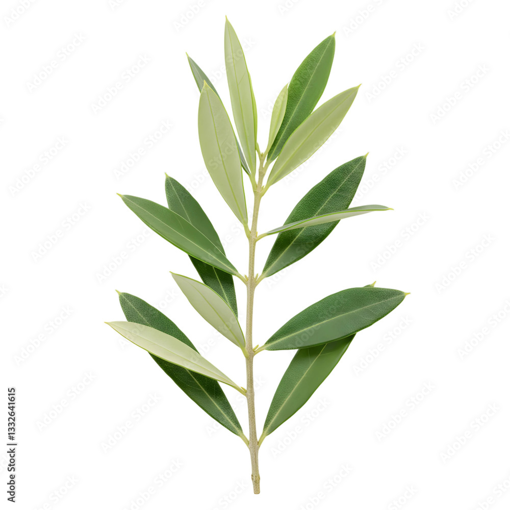 Olive Branch with Vibrant Green Leaves on a Transparent Background, PNG format Olive Branch with Vibrant Green Leaves on a Transparent Background, PNG format