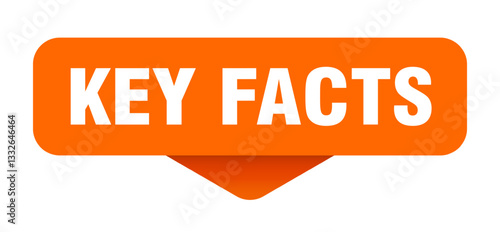 key facts sticker. key facts sign on transparent background