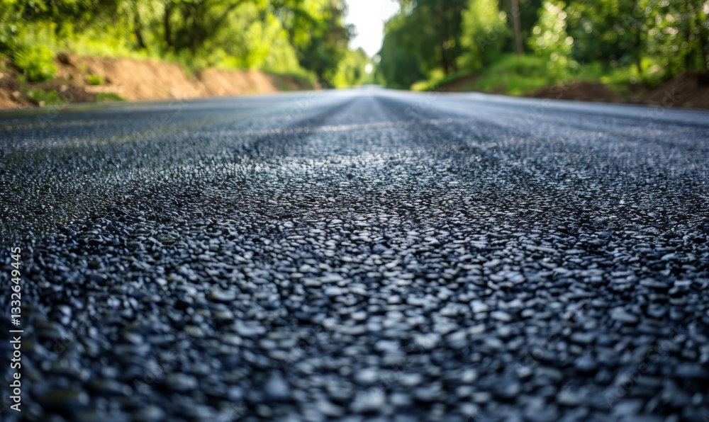 Fresh asphalt texture background with a smooth, dark surface Fresh asphalt texture background with a smooth, dark surface