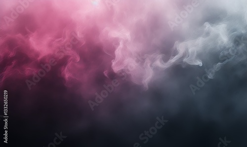 Wallpaper Mural Shimmering grainy gradient texture with a smooth color transition from pink gray and white on a black smoky background, creating a soft background Torontodigital.ca
