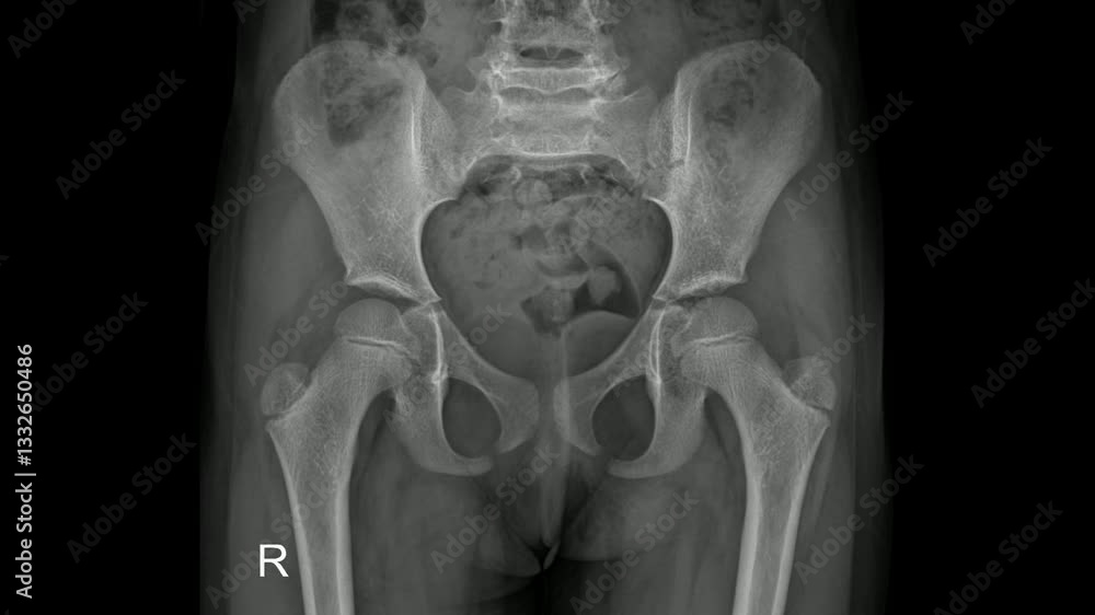 Child Pelvis AP X-Ray Showing Hip and Sacral Anatomy vídeo de Stock ...