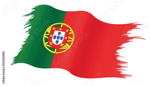 Fotografie Portugal flag design with red and green colors, national pride