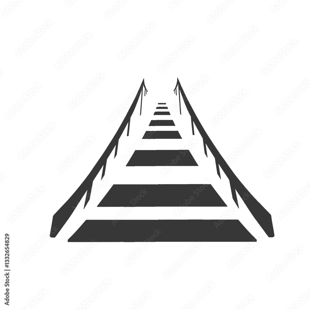 silhouette of suspension bridge icon without background silhouette of suspension bridge icon without background