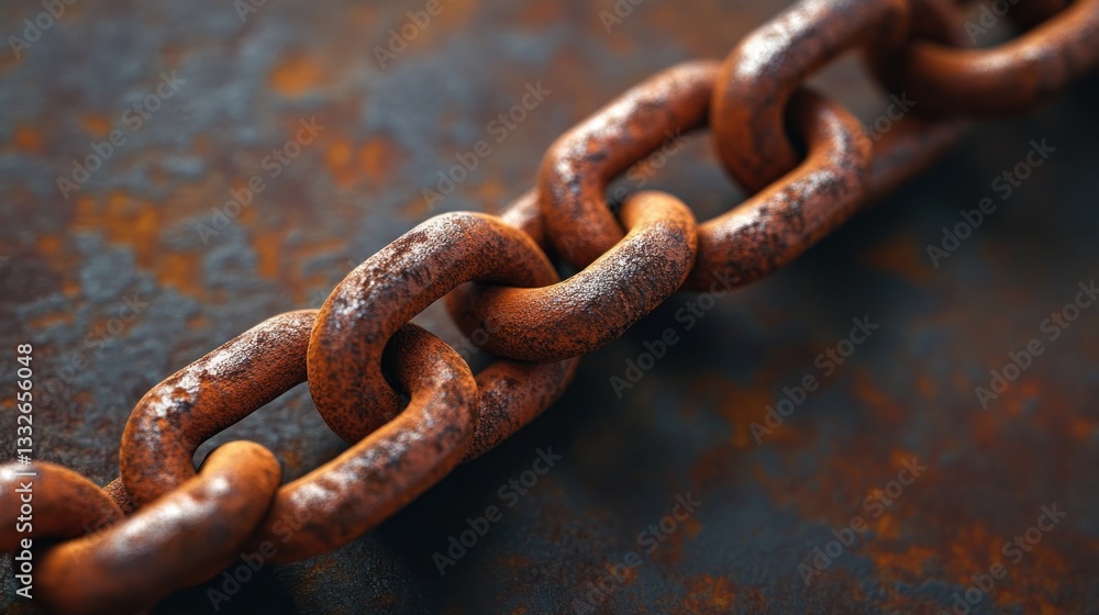 Rusty Chain on a Corroded Metal Surface: A Study in Texture and Decay Rusty Chain on a Corroded Metal Surface: A Study in Texture and Decay