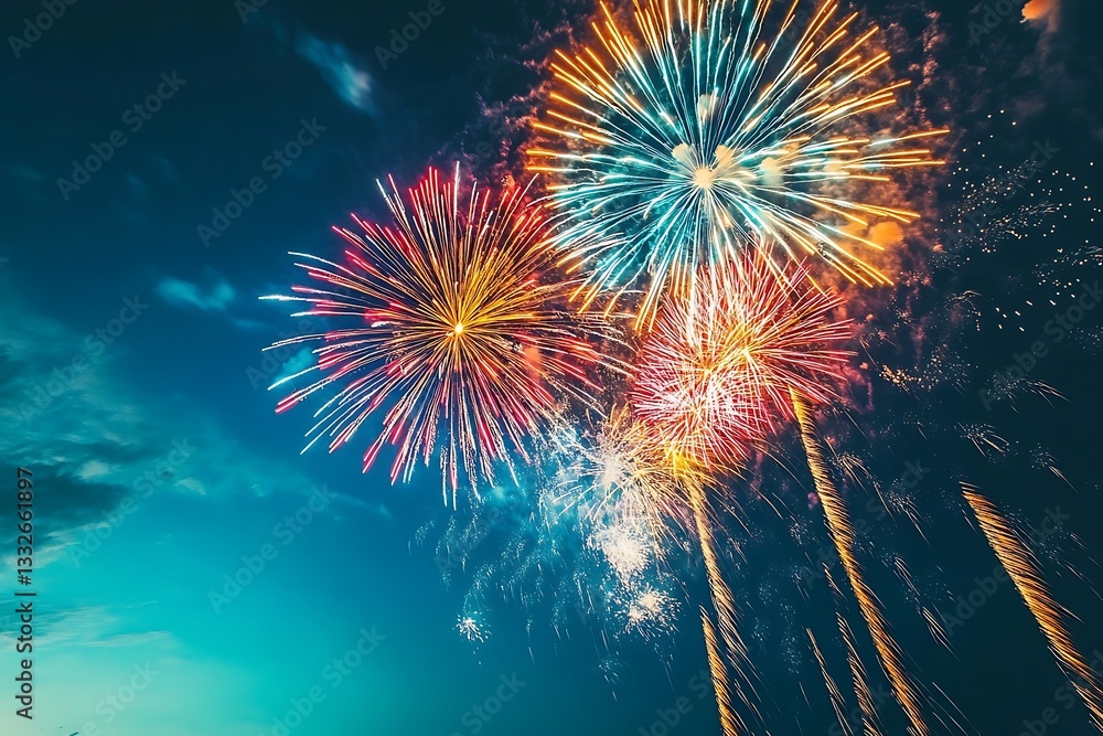 Spectacular Fireworks Night Sky Show