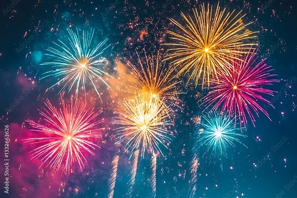 Spectacular Summer Fireworks Background