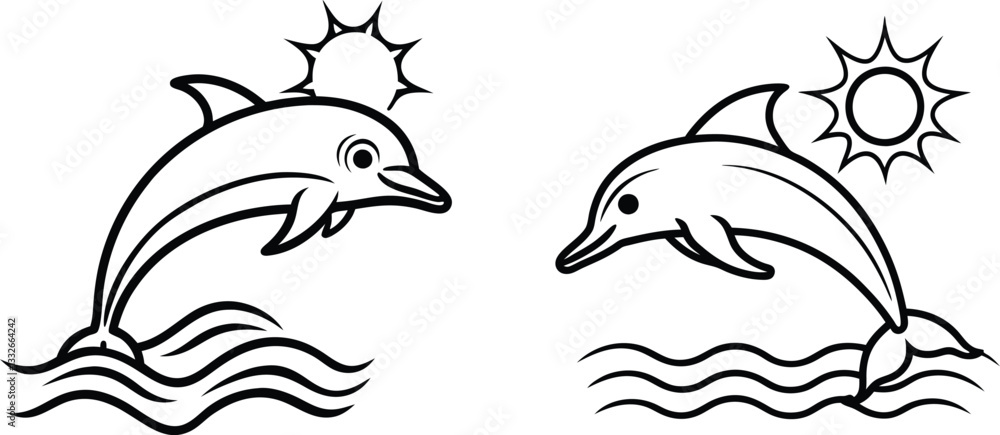 Fototapeta premium vector illustration of a set of funny animals