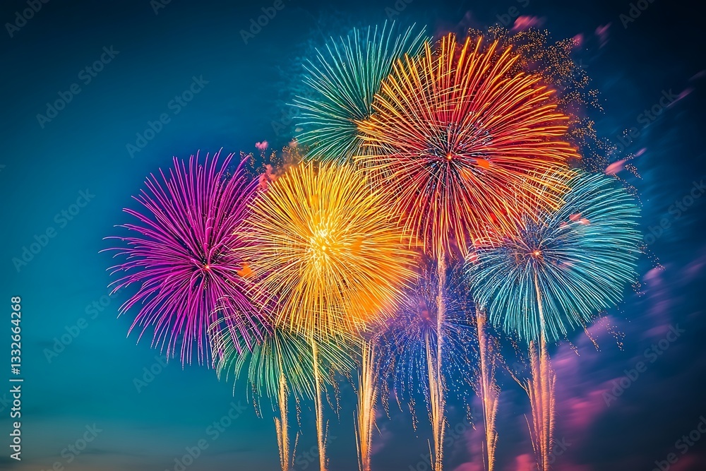 Spectacular Summer Fireworks Festival Display