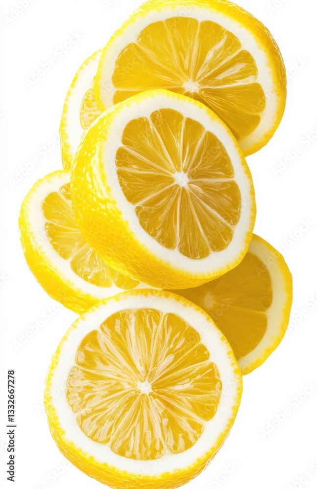Sliced lemon with water drops isolated on transparent background Sliced lemon with water drops isolated on transparent background