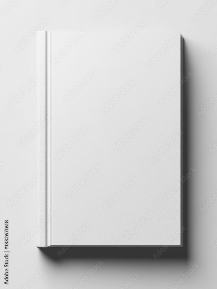 Blank White Book Cover Mockup for Design Presentation or Text Blank White Book Cover Mockup for Design Presentation or Text
